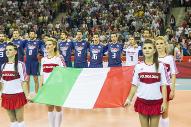 FIVB MŚ POLSKA 2014: Konferencja prasowa przed spotkaniem Serbia- Włochy w Łodzi