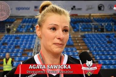 WYWIAD: Agata Sawicka po rozdaniu medalowym i meczu Developres SkyRes Rzeszów - Chemik Police