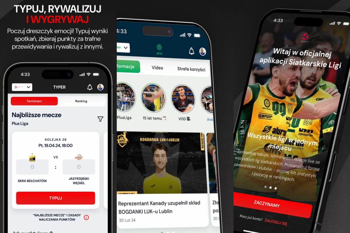 Ściągnij aktualizację, zaloguj się i wejdź w świat typera Siatkarskich Lig!